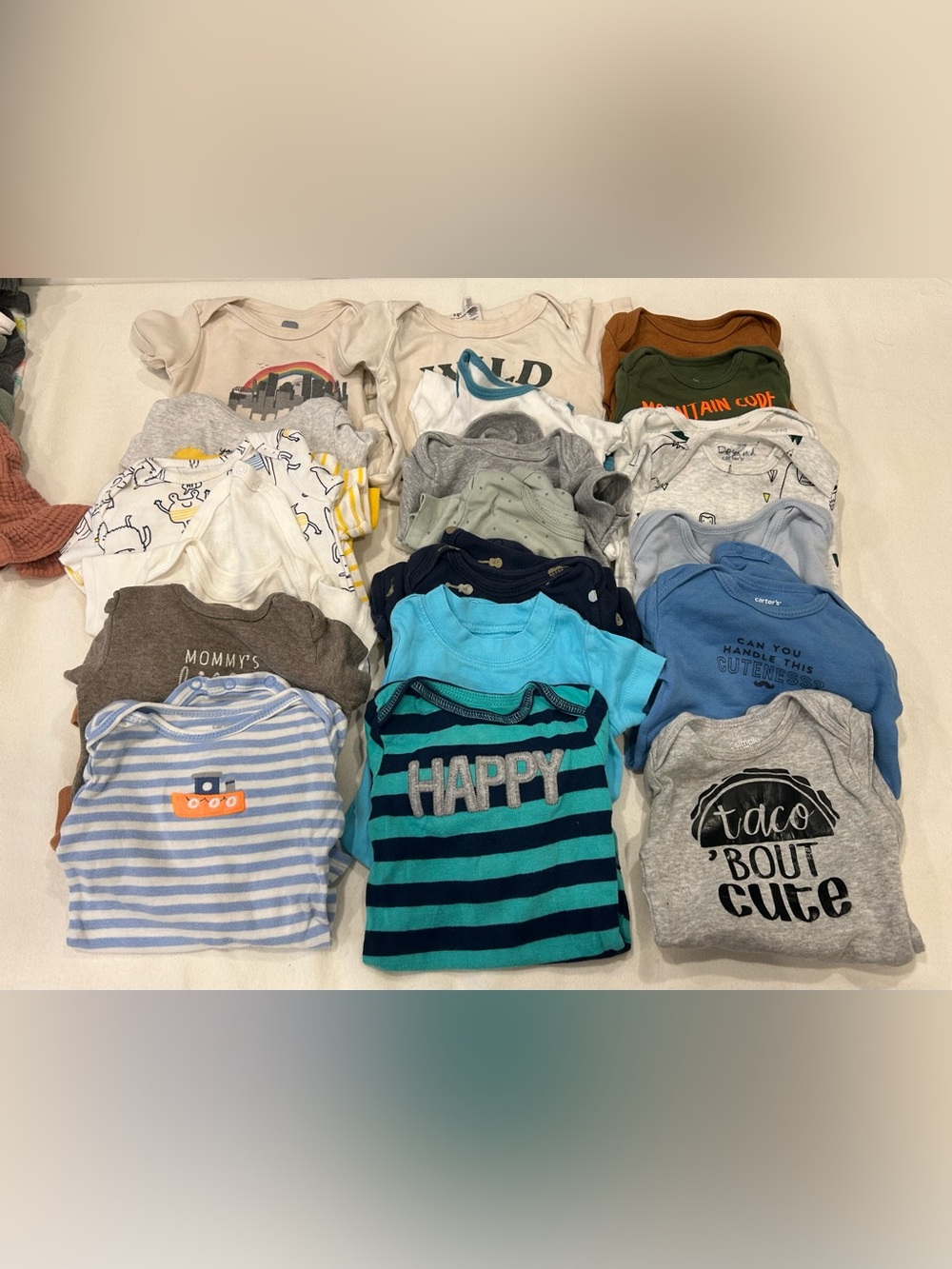 22 baby boy onesie bundle